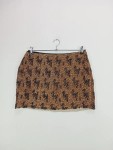 Vorschaubild 3 von Damen Lederrock Gr. 38/M Braun Animal-Print Pailletten Glamourös