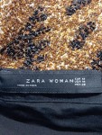 Vorschaubild 2 von Damen Lederrock Gr. 38/M Braun Animal-Print Pailletten Glamourös