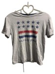 Vorschaubild 1 von T-Shirt Kinder Gr. 152 Grau Sterne Streifen Logo Casual