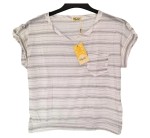 Vorschaubild 1 von Damen T-Shirt Basic Gestreift Weiß Gr. UNI S/M