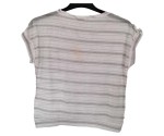 Vorschaubild 2 von Damen T-Shirt Basic Gestreift Weiß Gr. UNI S/M