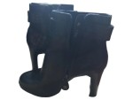 Vorschaubild 1 von Damen Stiefelette Gr. 36 Schwarz Elegant Reißverschluss Stiefel