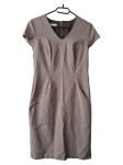 Vorschaubild 1 von Damen Etuikleid Gr. 38 Business Braun Strukturmuster Elegant