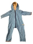 Vorschaubild 1 von Baby Body Overall Gr. 74 Blau Elefanten Kapuze Reißverschluss