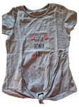 Vorschaubild 1 von T-Shirt Kinder Gr. 104 Grau Baumwolle Schriftzug Casual Feminin