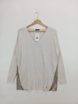 Vorschaubild 2 von TAIFUN Damen Pullover Beige UNI V-Ausschnitt Pailletten Langarm Casual