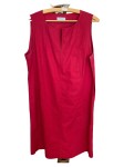 Vorschaubild 1 von Etuikleid Damen Gr. 46/3XL Rot Baumwolle Uni Klassisch Business