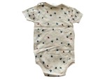 Vorschaubild 2 von Baby Body Gr. 80 Beige Florales Muster Kurzarm Kinder