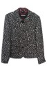 Vorschaubild 2 von Blazer Damen Schwarz Gr. 42/XL Andere Fasern Tierdruck Klassisch