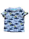 Vorschaubild 1 von T-Shirt Gr. 68 Mehrfarbig Hai Tiermotiv Kurzarm Baumwolle
