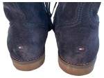 Vorschaubild 2 von Stiefeletten Damen Gr. 39 Blau Leder Schnürung Reißverschluss Uni