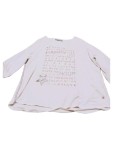 Vorschaubild 1 von Langarmshirt Damen 44/XXL Beige Casual Schriftzug Strasssteine