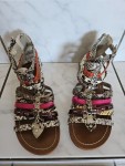 Vorschaubild 3 von Sandalen Damen Gladiator Stil Mehrfarbig Gr. 38 Modisch Tiermotive Nieten