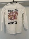 Vorschaubild 2 von Langarmshirt Kinder Weiß Gr. 158 Baumwolle Uni Casual Schriftzug