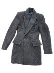 Vorschaubild 1 von Klassischer Mantel Damen Gr. 34/XS Grau Polyester Meliert Elegant Langarm