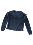 Vorschaubild 1 von Kinder Pullover Gr. 164 Blau Casual Fransen