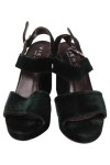 Vorschaubild 2 von Damen Plateausandalen Grün Samt Elegant Urban Gr. 38