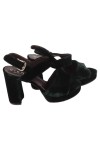 Vorschaubild 1 von Damen Plateausandalen Grün Samt Elegant Urban Gr. 38