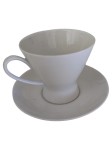 Vorschaubild 1 von Tasse mit Untertasse Modern Weiß Porzellan 200ml Kaffee Tee