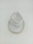 Vorschaubild 2 von Dipschale Porzellan Weiß Klassisch Soßenschale Schale 22x15 cm