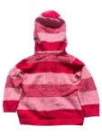 Vorschaubild 2 von Strickjacke Mädchen Gr. 80 Mehrfarbig Gestreift Kapuze Baumwolle