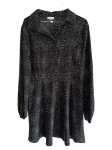 Vorschaubild 1 von Damen Freizeitkleid Gr. 40 Schwarz Casual Langarm Punkte