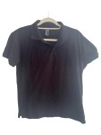 Vorschaubild 2 von Poloshirt Herren Schwarz Gr. 48/M Baumwolle Grafisch Casual Kurzarm Knopf