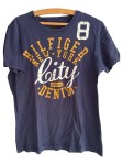 Vorschaubild 1 von T-Shirt Herren Blau Gr. 48/M Baumwolle Schriftzug Casual Kurzarm