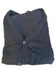 Vorschaubild 1 von Strickjacke Herren Gr. 52/XL Schwarz Wolle Polyacryl Uni Casual Langarm