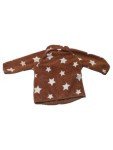 Vorschaubild 2 von Kinder Fleecejacke Gr. 62 Braun mit Sternen Langarm