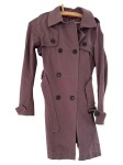 Vorschaubild 2 von Trenchcoat Damen Lila Gr. 36/S Baumwolle Uni Klassisch