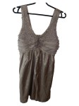 Vorschaubild 2 von Freizeitkleid Damen Gr. 38/M Braun Polyester Uni Feminin Frühjahr/Sommer