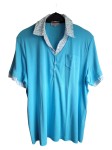 Vorschaubild 1 von Damen Poloshirt Türkis Gr. 46/3XL Casual Kurzarm mit Blumenmuster Kragen