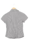Vorschaubild 2 von Damen Hemdbluse Kurzarm Kariert Grau Gr. 34/XS Casual Bluse