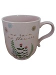 Vorschaubild 1 von Kaffeetasse Rosa Keramik Blumen Schriftzug Modern 350ml