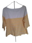 Vorschaubild 2 von Damen Langarmshirt Gr. 44-46 Mehrfarbig Gestreift Schriftzug Casual