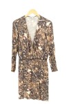 Vorschaubild 1 von Dagmar Damen Freizeitkleid Wickeloptik Gr. 38/M Braun Viskose Elegant Vintage
