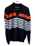 Vorschaubild 1 von Herren Pullover Gr. 48/M Mehrfarbig Gestreift Casual Reißverschluss