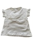 Vorschaubild 2 von T-Shirt Kinder Gr. 80 Weiß Baumwolle Elasthan Uni Casual Kurzarm Alltag