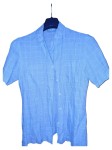 Vorschaubild 1 von Bluse Damen Einheitsgröße Blau Casual Leinen Kurzarm Hemdbluse