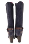 Vorschaubild 3 von Damen Stiefel Lila Elegant Blockabsatz Reißverschluss Schnalle Gr. 38