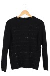 Vorschaubild 1 von Pullover Damen Gr. 36/S Schwarz Glitzer Casual Langarm