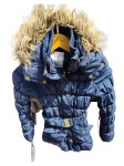 Vorschaubild 1 von Steppjacke Kinder Blau Gr. 152 Polyester Uni Casual Langarm Freizeit