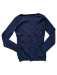 Vorschaubild 3 von Strickjacke Damen Schwarz Gr. 36/S Baumwolle Uni Klassisch Langarm Alltag