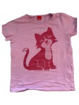 Vorschaubild 1 von Mädchen T-Shirt Gr. 116 Rosa mit Katze Glitzer Print