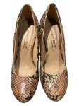 Vorschaubild 1 von Damen Pumps Gr. 37 Braun Elegant Schlangenmuster