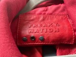 Vorschaubild 5 von Damen Lederjacke Rot Gr. S Bikerstil Nieten Ketten