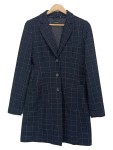 Vorschaubild 1 von Damen Klassischer Mantel Gr. 34/XS Blau Kariert Business