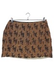 Vorschaubild 1 von Damen Lederrock Gr. 38/M Braun Animal-Print Pailletten Glamourös