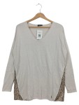 Vorschaubild 1 von TAIFUN Damen Pullover Beige UNI V-Ausschnitt Pailletten Langarm Casual